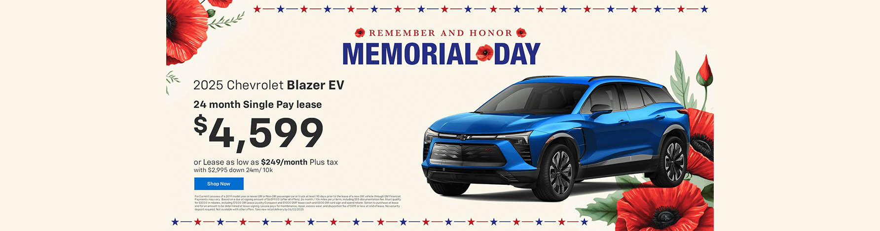 Chevrolet Blazer EV Memorial Day Lease
